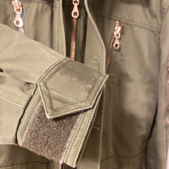 ERDEM x H&M Men Pile Lined Cotton Parka Khaki Green Coat Jacket, size M - Picture 6 of 7